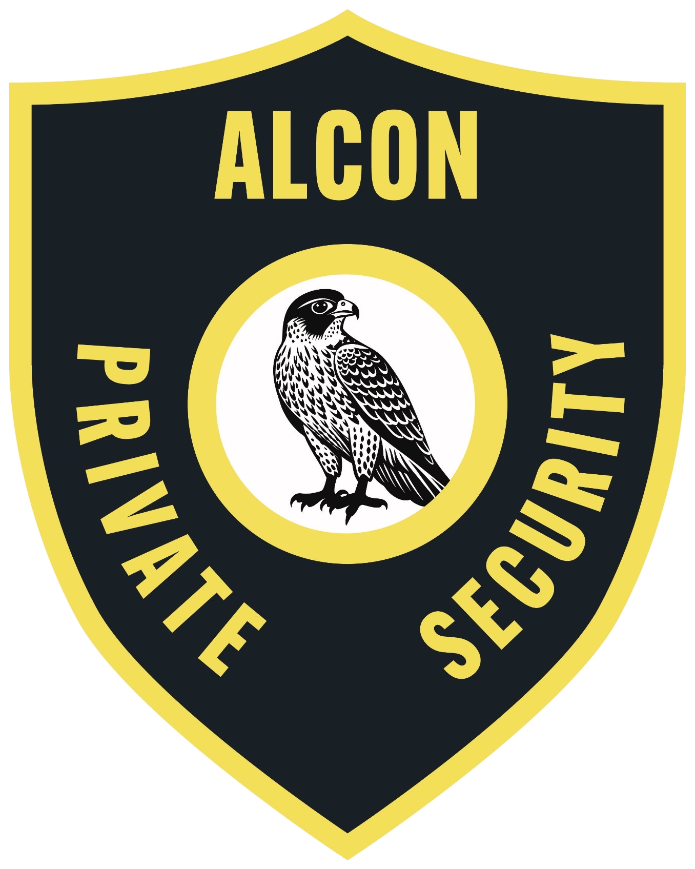 Alcon Private Security shield and falcon logo